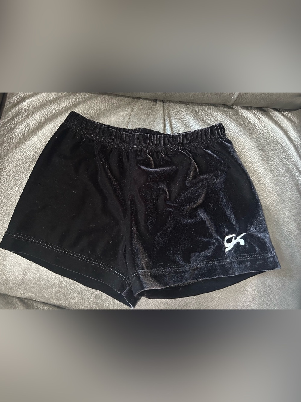 GK Gymnastics Black Velvet Athletic Shorts AL